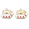 Rack Plating Alloy Enamel Pendants PALLOY-N172-011-2