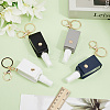 4Pcs 4 Colors Plastic Hand Sanitizer Bottle with PU Leather Cover KEYC-CL0001-04A-3