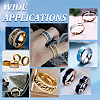 24Pcs 24 Style 201 & 304 Stainless Steel Grooved Finger Ring Settings STAS-UN0044-15-6