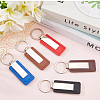 5Pcs 5 Colors PU Leather Keychain KEYC-SC0001-60-3