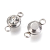 304 Stainless Steel Rhinestone Links Connectors X-STAS-P237-17P-11-2