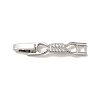 Bowknot Rack Plating Brass Clear Cubic Zirconia Watch Band Clasps ZIRC-H125-19P-1