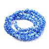 Opaque Spray Painted Glass Beads Strands GLAA-WH0015-43J-3