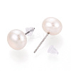 Natural Pearl Stud Earrings PEAR-N020-09B-01-3