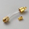Transparent Glass Vial Pendant Normal Link Connectors AJEW-WH0596-018G-2