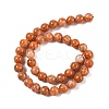 Natural Orange Calcite Beads Strands G-I247-10C-01-4