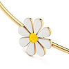 304 Stainless Steel White Enamel Small Daisy Flower Choker Necklaces for Women NJEW-Z040-01G-01-2