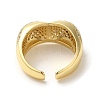 Brass Pave Cubic Zirconia Open Cuff Rings for Women RJEW-M169-05G-2