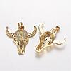 Brass Micro Pave Cubic Zirconia Pendants ZIRC-G084-13G-FF-1