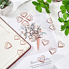 100Pcs Heart Shape Iron Paper Clips TOOL-WH20002-03A-RG-4
