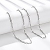 3.5MM 304 Stainless Steel Oval Link Chain Necklaces NJEW-T016-08P-1