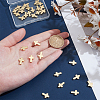 30Pcs Cross Brass Beads KK-ME0002-39-3