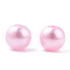Spray Painted ABS Plastic Imitation Pearl Beads OACR-T015-05A-17-2