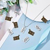 100Pcs 2 Colors Tibetan Style Alloy Cassette Tape Pendants FIND-DC0003-05-5