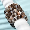 Natural Agate Beads Stretch Bracelets for Women Men G-P614-07-1