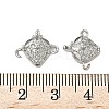 Brass Pave Clear Cubic Zirconia Fruit Connector Charms KK-Z109-01P-01-3