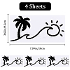 Beach Theme PVC Cartoon Self Adhesive Car Stickers FIND-WH0152-165C-2