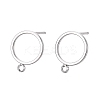 Brass Stud Earring Findings KK-S348-358-P-1