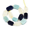 Natural Sodalite & Flower Amazonite & Lemon Quartz Beads Strands G-N358-02A-07-3