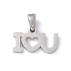 Non-Tarnish Valentine's Day 304 Stainless Steel Charms LS-STAS-G284-11P-1