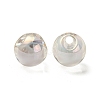 Transparent UV Plating Rainbow Iridescent Acrylic Beads OACR-P015-03L-2