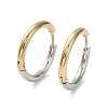 Ion Plating(IP) Two Tone 304 Stainless Steel Huggie Hoop Earrings EJEW-A106-02D-1