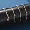 304 Stainless Steel Rope Chain Necklaces NJEW-L167-06B-G-4