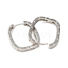 Brass Oval with Polka Dot Hoop Earrings for Woman EJEW-F314-02C-P-2