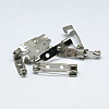 Iron Brooch Pin Back Safety Catch Bar Pins with 2-Hole IFIN-N3292-01-2