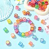 UV Plating Opaque Acrylic Beads JACR-CJC0002-03-6
