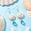 Shell Glass Dangle Earrings EJEW-MZ00424-05-1