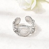 304 Stainless Steel Open Cuff Rings for Women RJEW-K313-15P-1