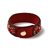Faux Suede Snap Cord Bracelet BJEW-F428-13-5