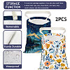 2Pcs 2 Colors Printed Polyester Hanging Car Trash Bags ABAG-DR0001-16D-3