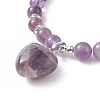 Natural & Synthetic Gemstone Beads Stretch Bracelets BJEW-JB09206-5