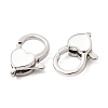 Heart Brass Enamel Lobster Claw Clasps KK-Z147-02P-02A-2