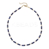 Round Synthetic Howlite & Natural Lapis Lazuli Heishi Beaded Necklaces for Women NJEW-JN06000-02-2