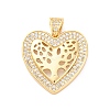 Brass Micro Pave Cubic Zirconia Pendants KK-D325-59G-02-1
