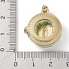 Brass Micro Pave Cubic Zirconia with Glass Pendents KK-Q815-05G-3