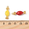 304 Stainless Steel Enamel Pendants STAS-P396-23G-M-3