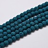 Natural Lava Rock Round Bead Strands G-I124-6mm-09-4