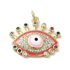 Brass Micro Pave Cubic Zirconia Pendants KK-E092-09G-01-1