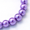 Baking Paint Pearlized Glass Pearl Round Bead Strands HY-Q330-8mm-27-A-2