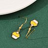 Ocean Series 304 Stainless Steel Enamel Dangle Earrings EJEW-K017-01A-G-3