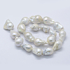 Natural Baroque Pearl Keshi Pearl Beads Strands PEAR-K004-17-3