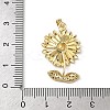 Brass Micro Pave Clear Cubic Zirconia Pendants KK-F924-12G-3