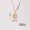 Elegan Brass Micro Pave Cubic Zirconia Oval with Star Pendant Necklace for Women YM2366-4-1