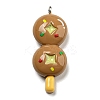 Opaque Resin Imitation Food Pendants CRES-D019-02G-1