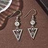 304 Stainless Steel Triangle Dangle Earrings EJEW-Z129-20P-1