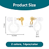 28Pcs 2 Colors 201 Stainless Steel Clip-on Earring Settings STAS-DC0016-90-2